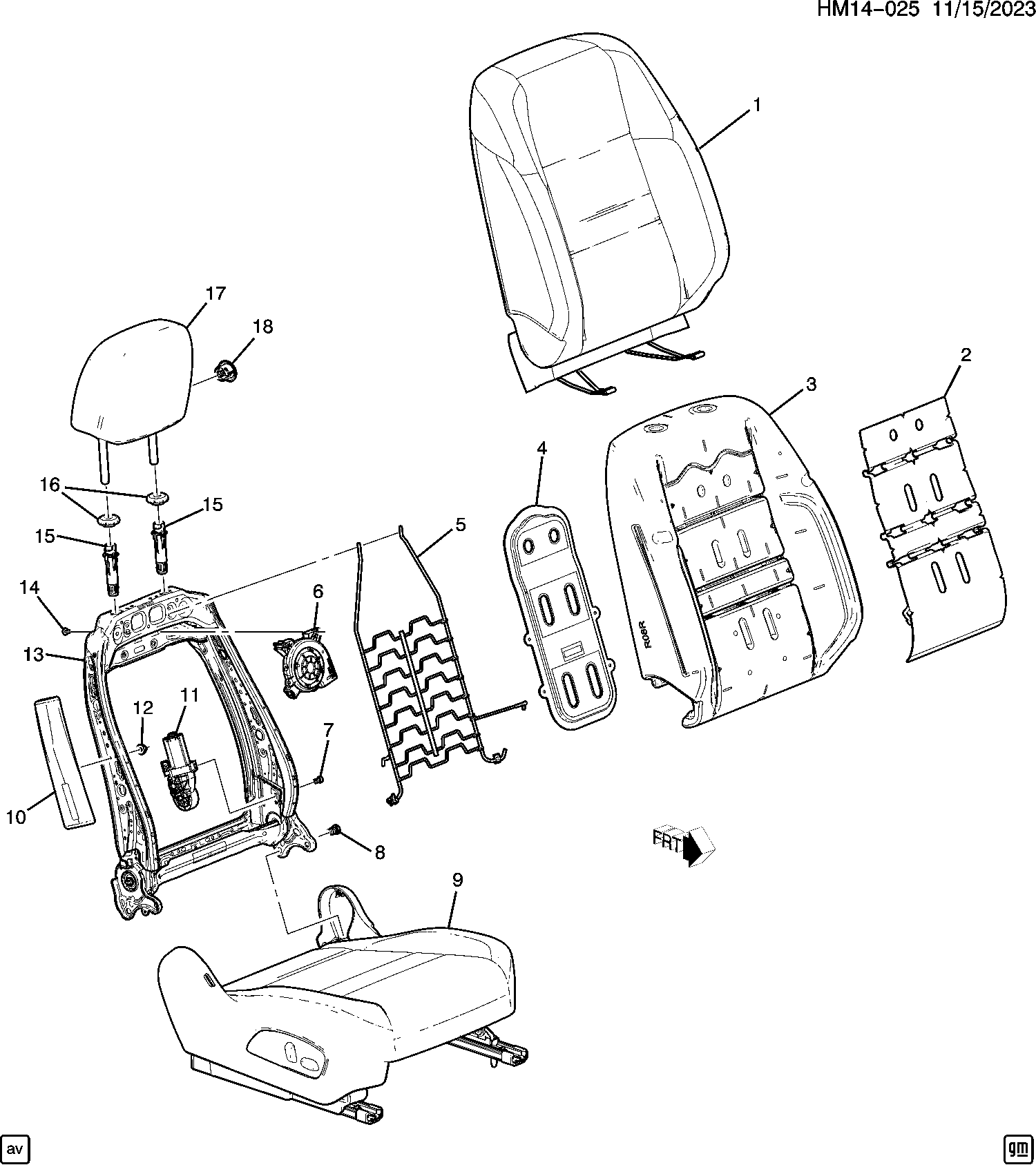 Diagram SEAT ASM@RIGHT HAND FRONT-BACK (2) for your Honda