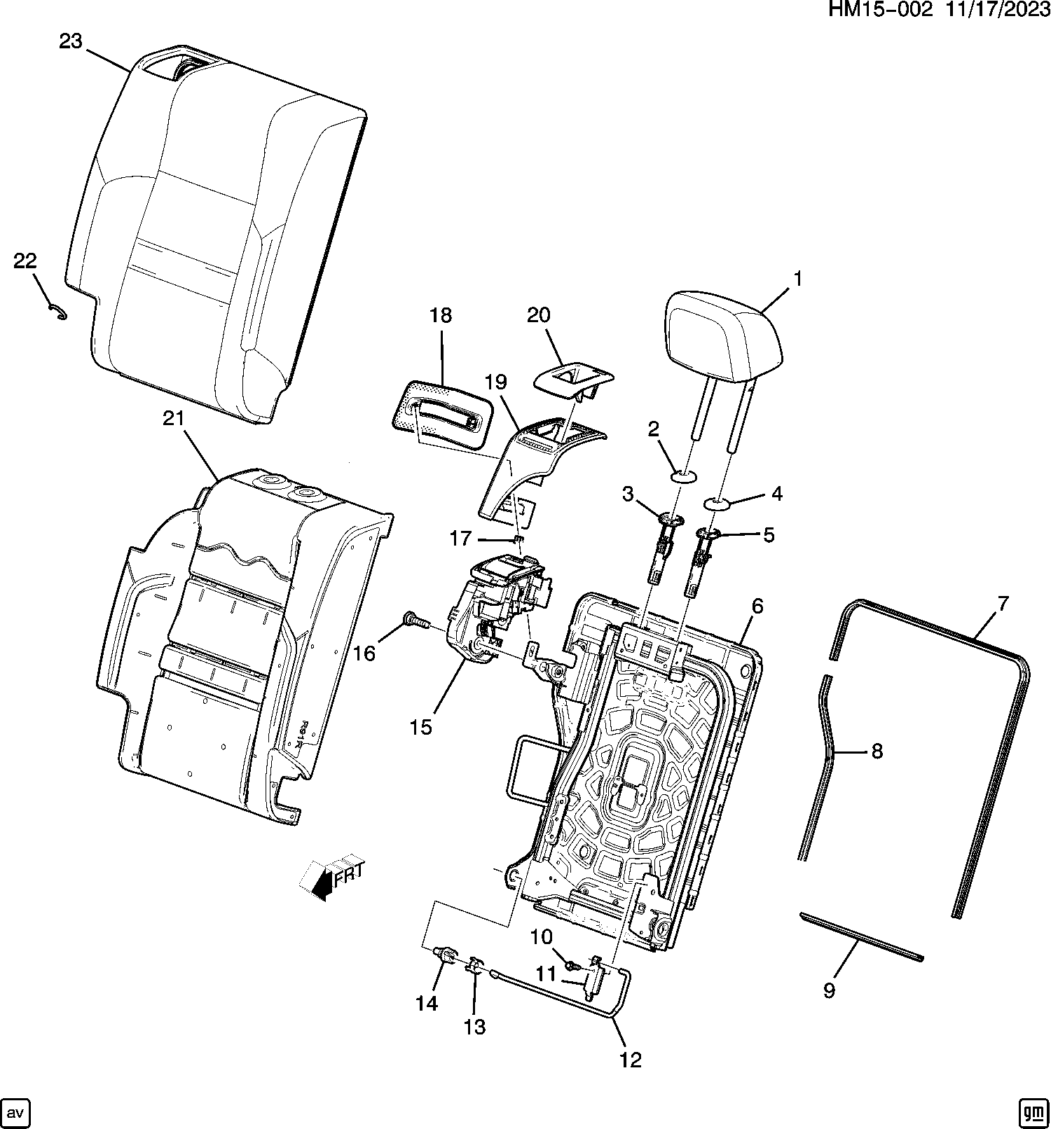 Diagram SEAT ASM@REAR-BACK 40% SIDE for your Honda