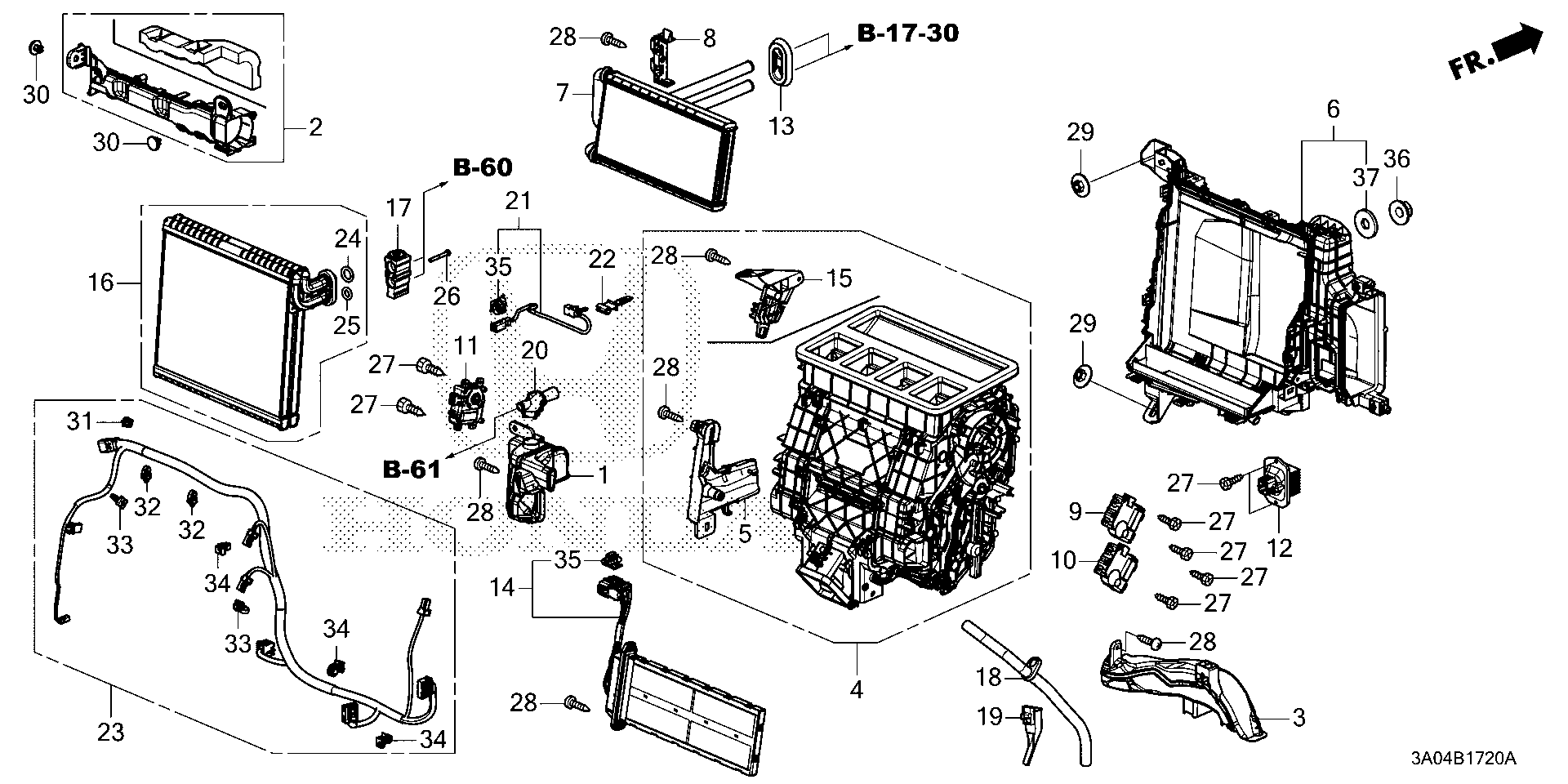 Diagram HEATER UNIT for your Honda CR-V  