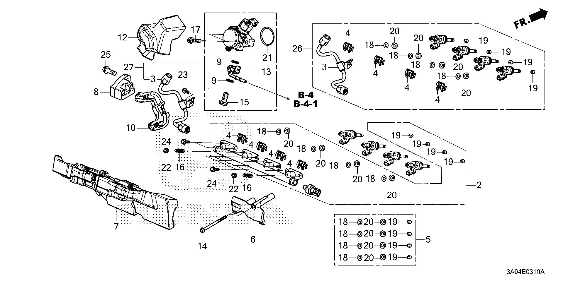 Diagram FUEL INJECTOR for your 2023 Honda CR-V   