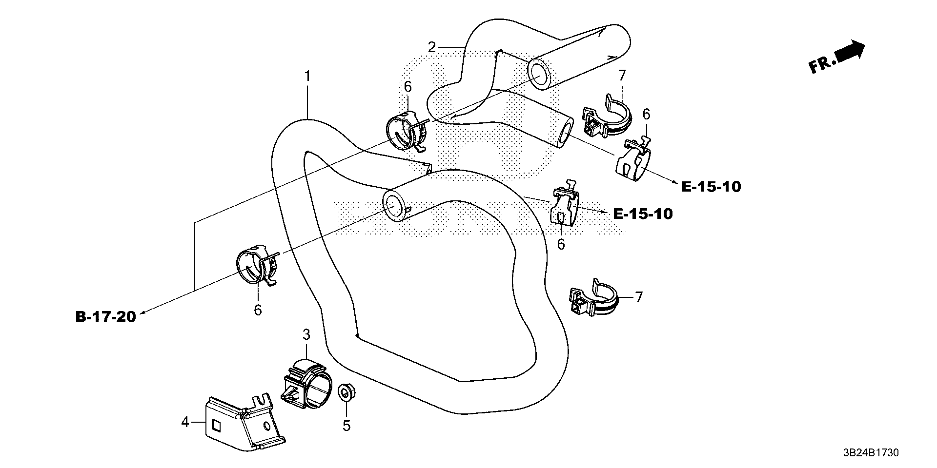 Diagram WATER HOSE for your Honda