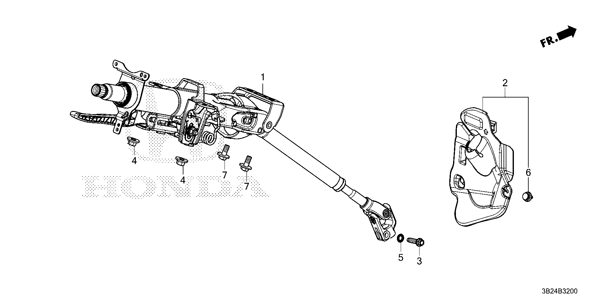 Honda CR-V Cover assy., steering joint (lh). Column - 53320-3A0-A10 ...