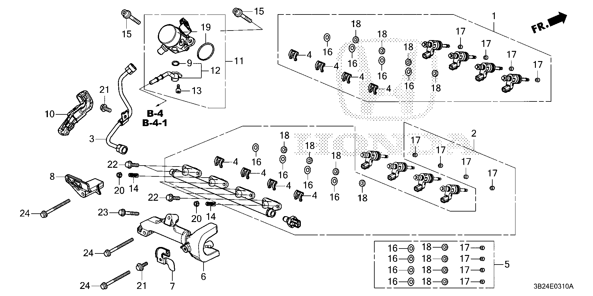 Diagram FUEL INJECTOR for your Honda CR-V  