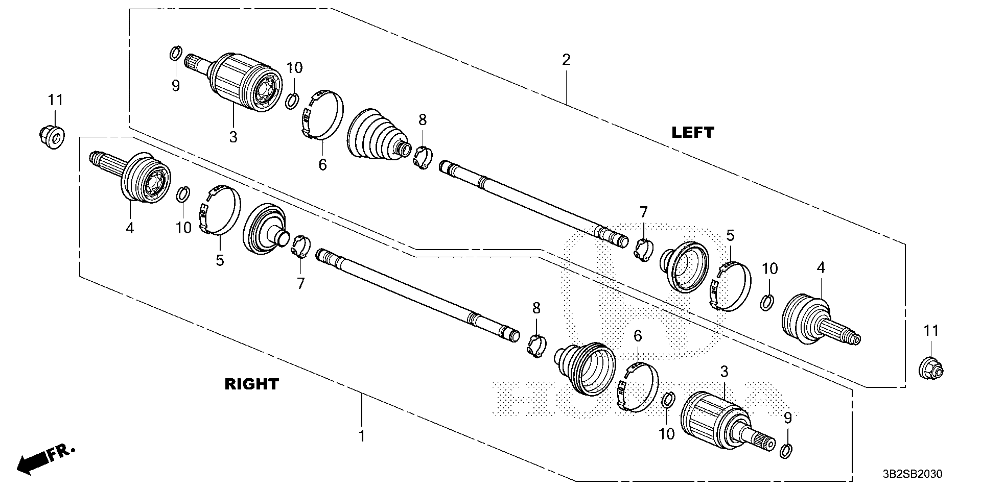 Full size assembly image of REAR DRIVESHAFT (1/1)