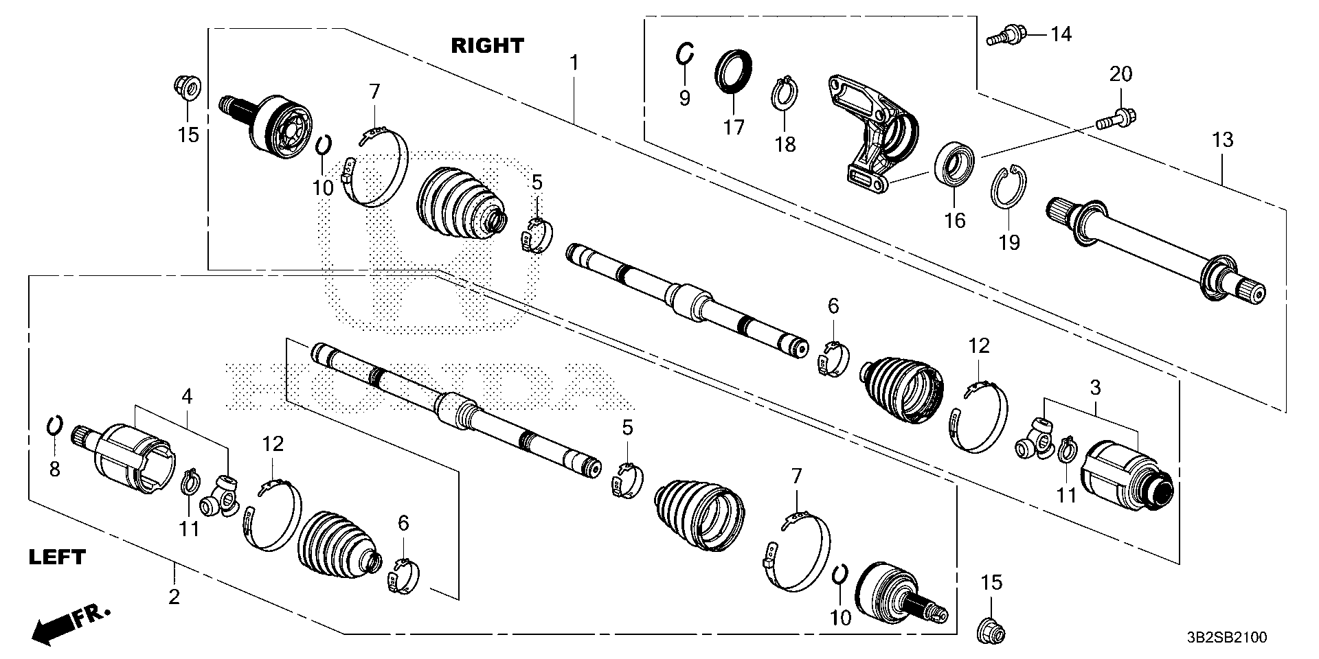 Full size assembly image of DRIVESHAFT@HALF SHAFT (1/1)