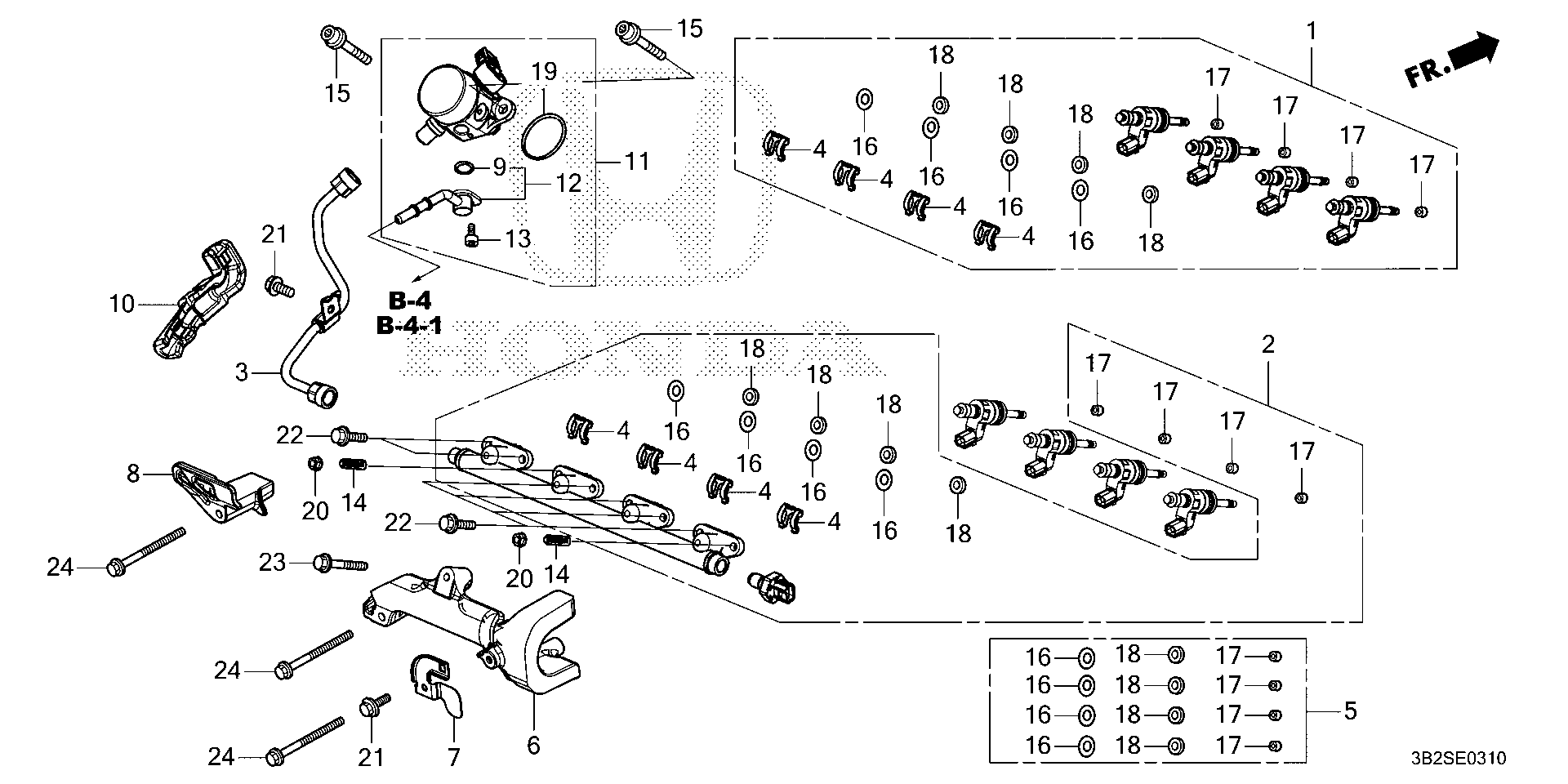 Diagram FUEL INJECTOR for your Honda CR-V  