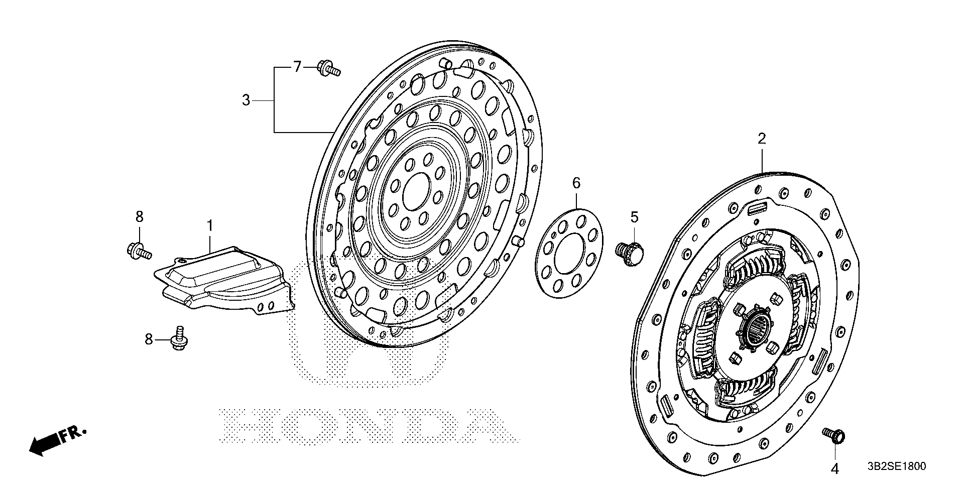 Diagram FLYWHEEL for your 2004 Honda Accord   