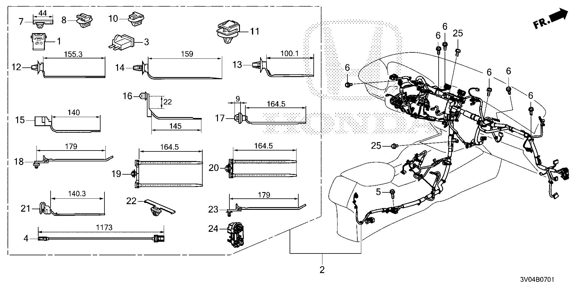 Full size assembly image of WIRE HARNESS (2) (1/1)