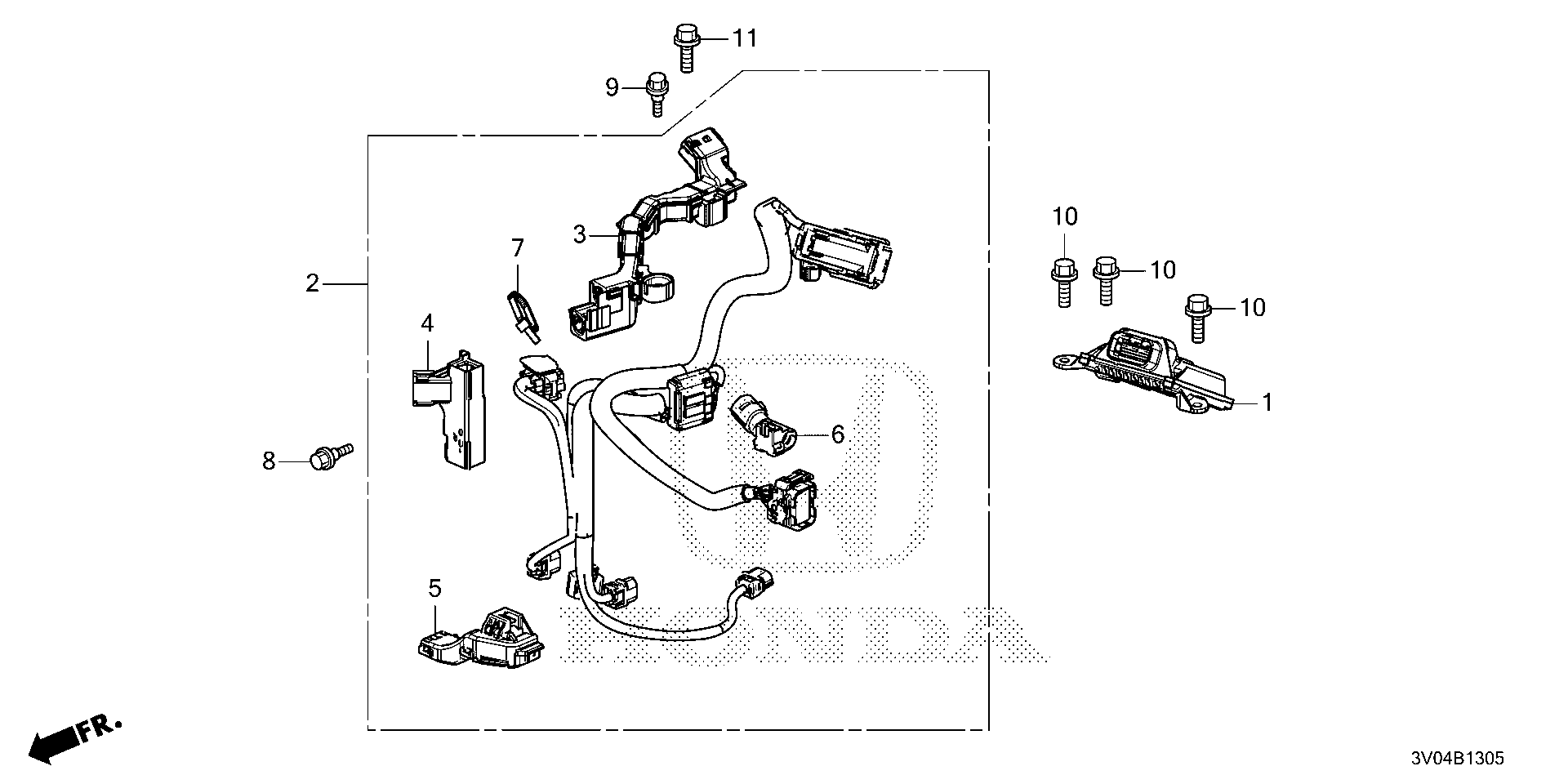 Full size assembly image of TRANSMISSION CONTROL (1/1)