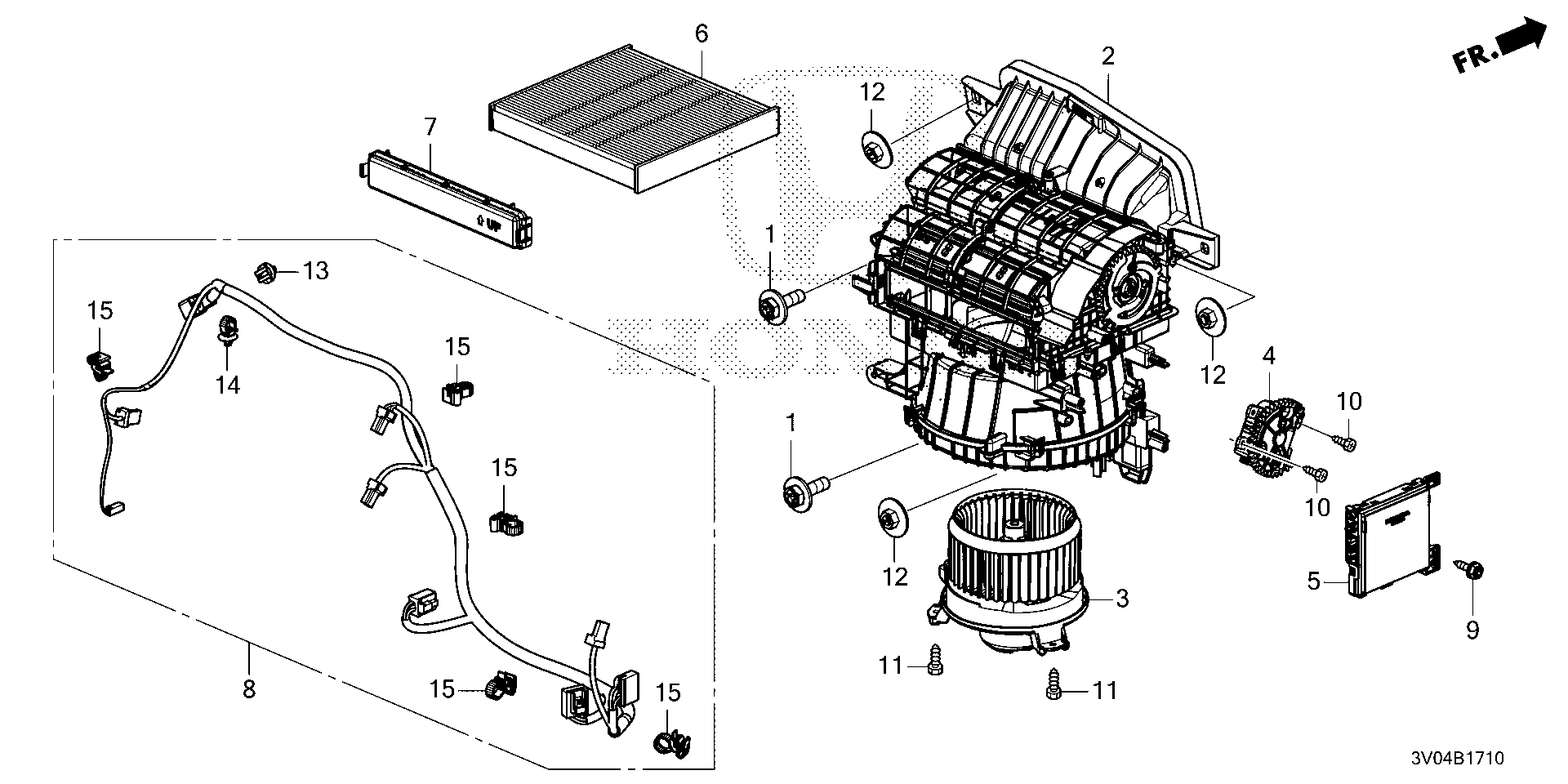 Full size assembly image of HEATER BLOWER (1/1)