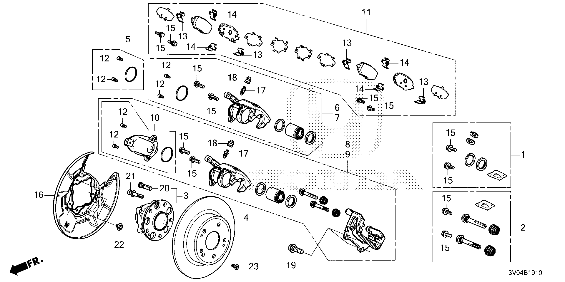 Diagram REAR BRAKE for your Honda HR-V  