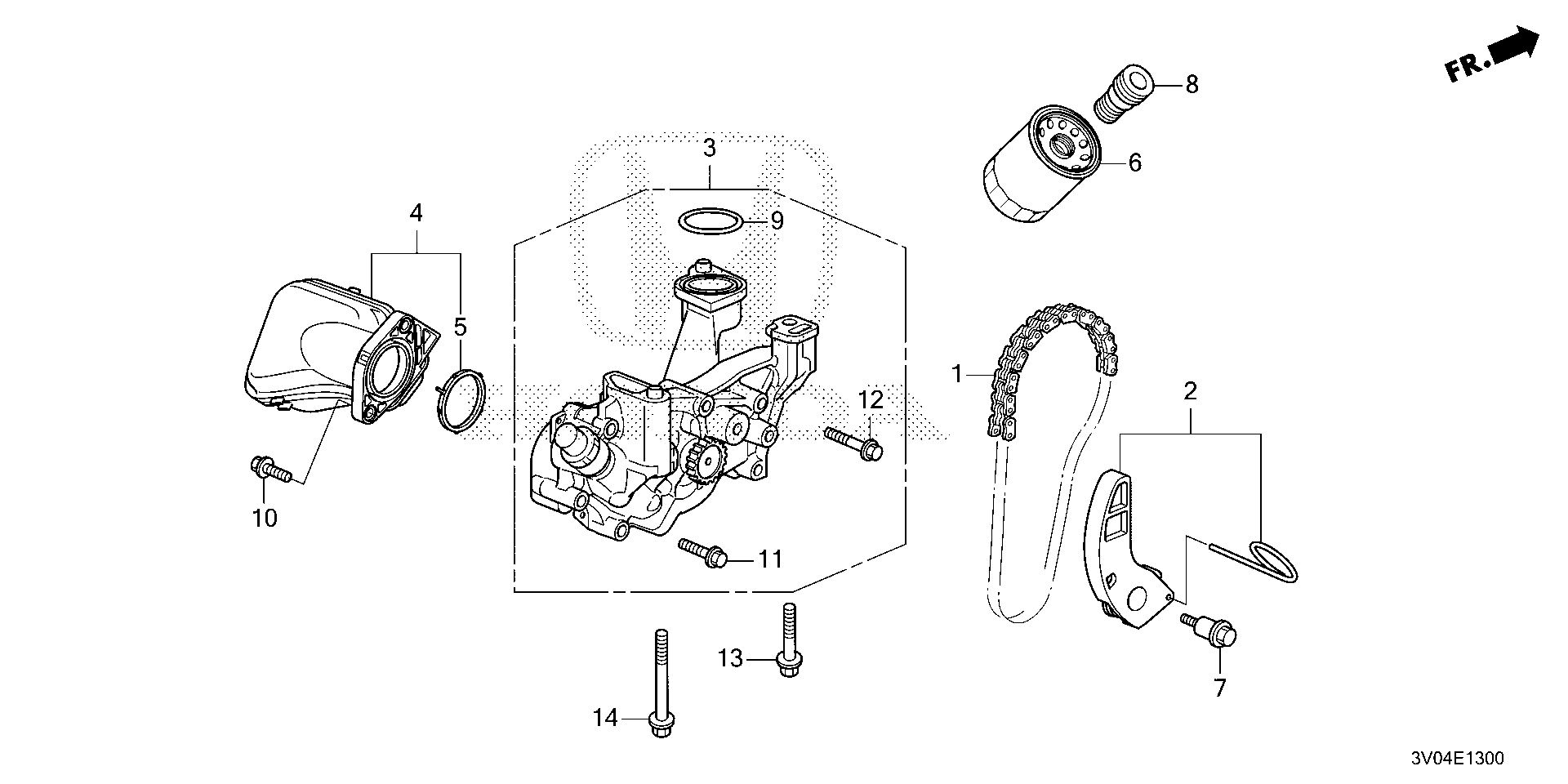 Diagram OIL PUMP@OIL STRAINER for your 1996 Honda Civic Hatchback   