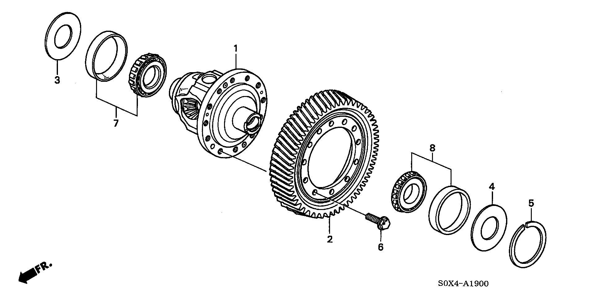 Diagram DIFFERENTIAL (5AT) for your Honda Odyssey  