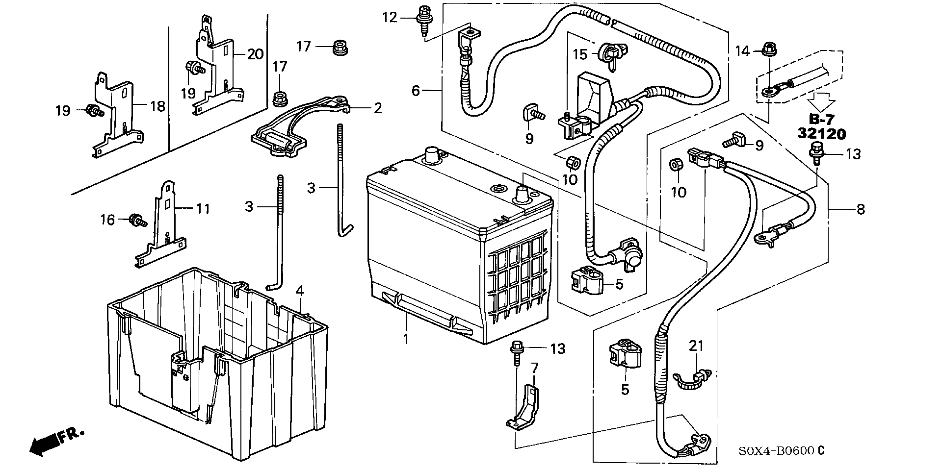 Diagram BATTERY for your Honda Odyssey  