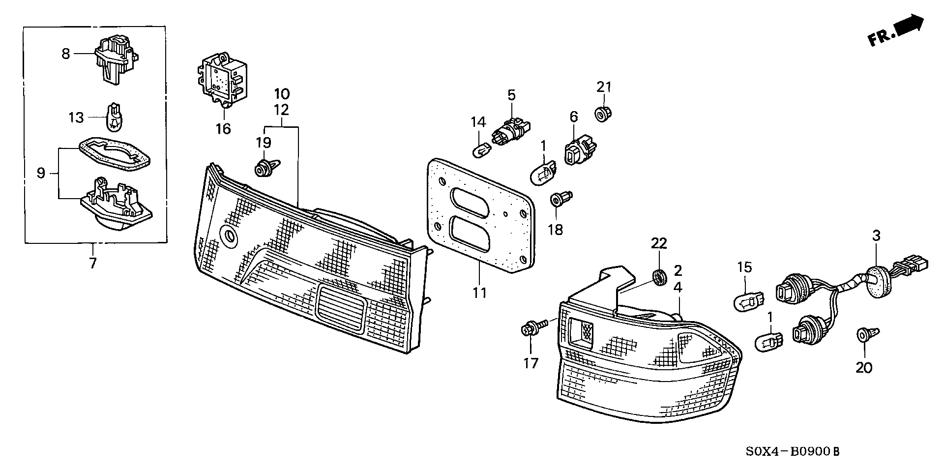 Diagram TAILLIGHT for your 2023 Honda HR-V CVT SPORT 