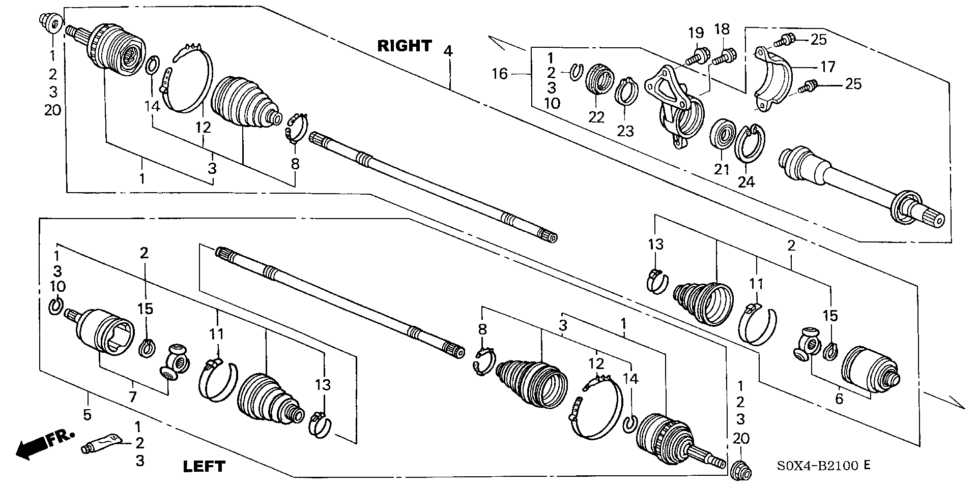 Diagram DRIVESHAFT@HALF SHAFT for your 2024 Honda Pilot   