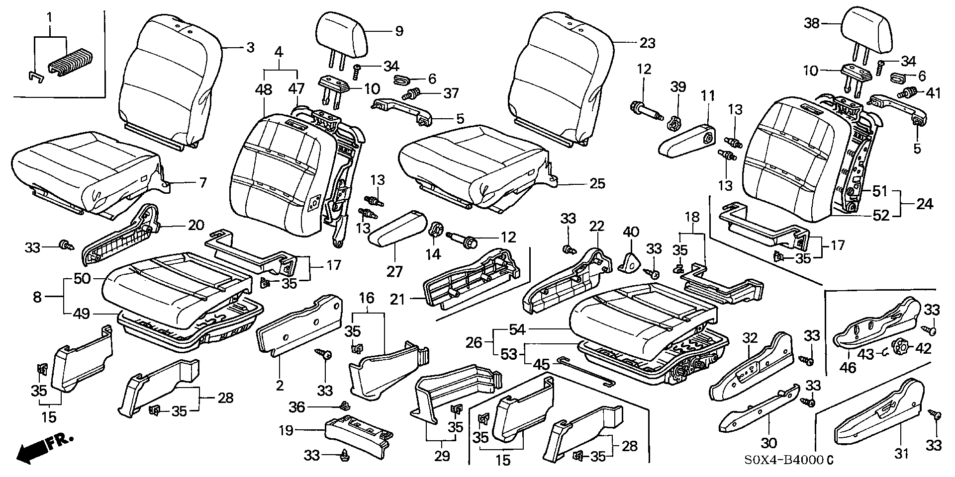 Full size assembly image of FRONT SEAT (1/1)