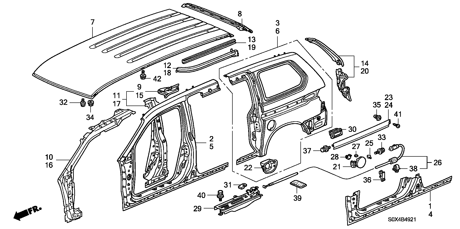 Full size assembly image of OUTER PANEL (2) (1/1)
