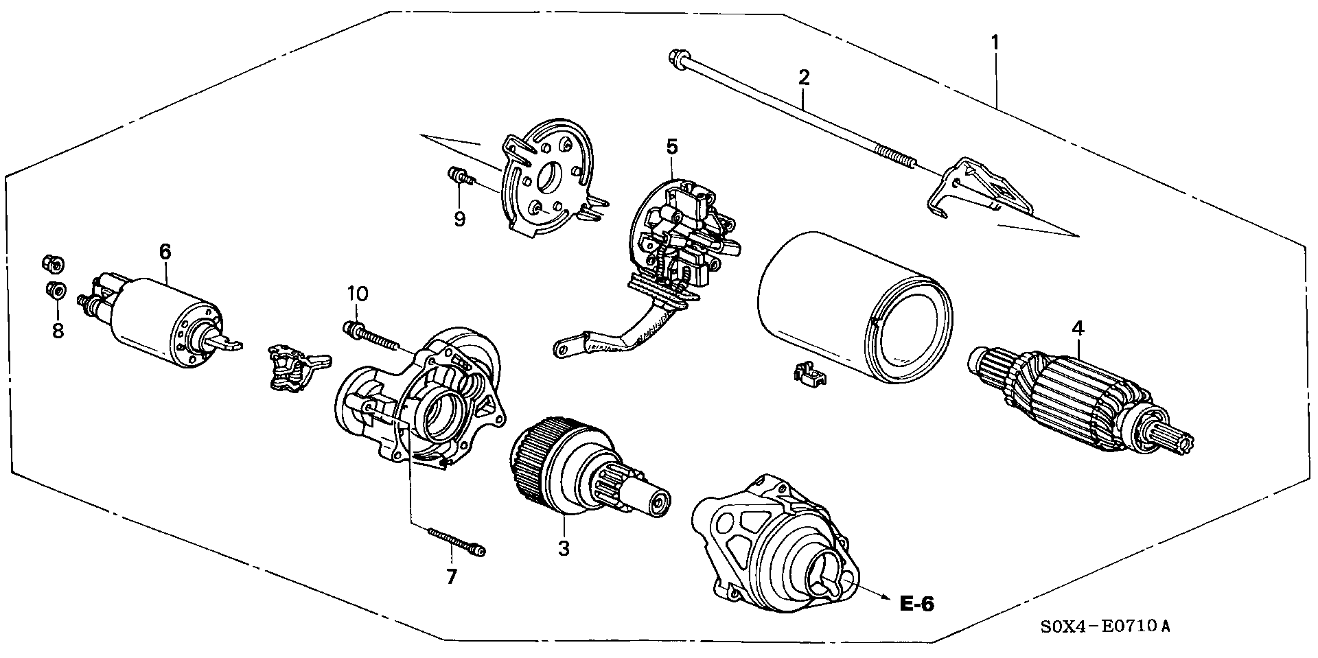 Full size assembly image of STARTER MOTOR (MITSUBA) (1/1)