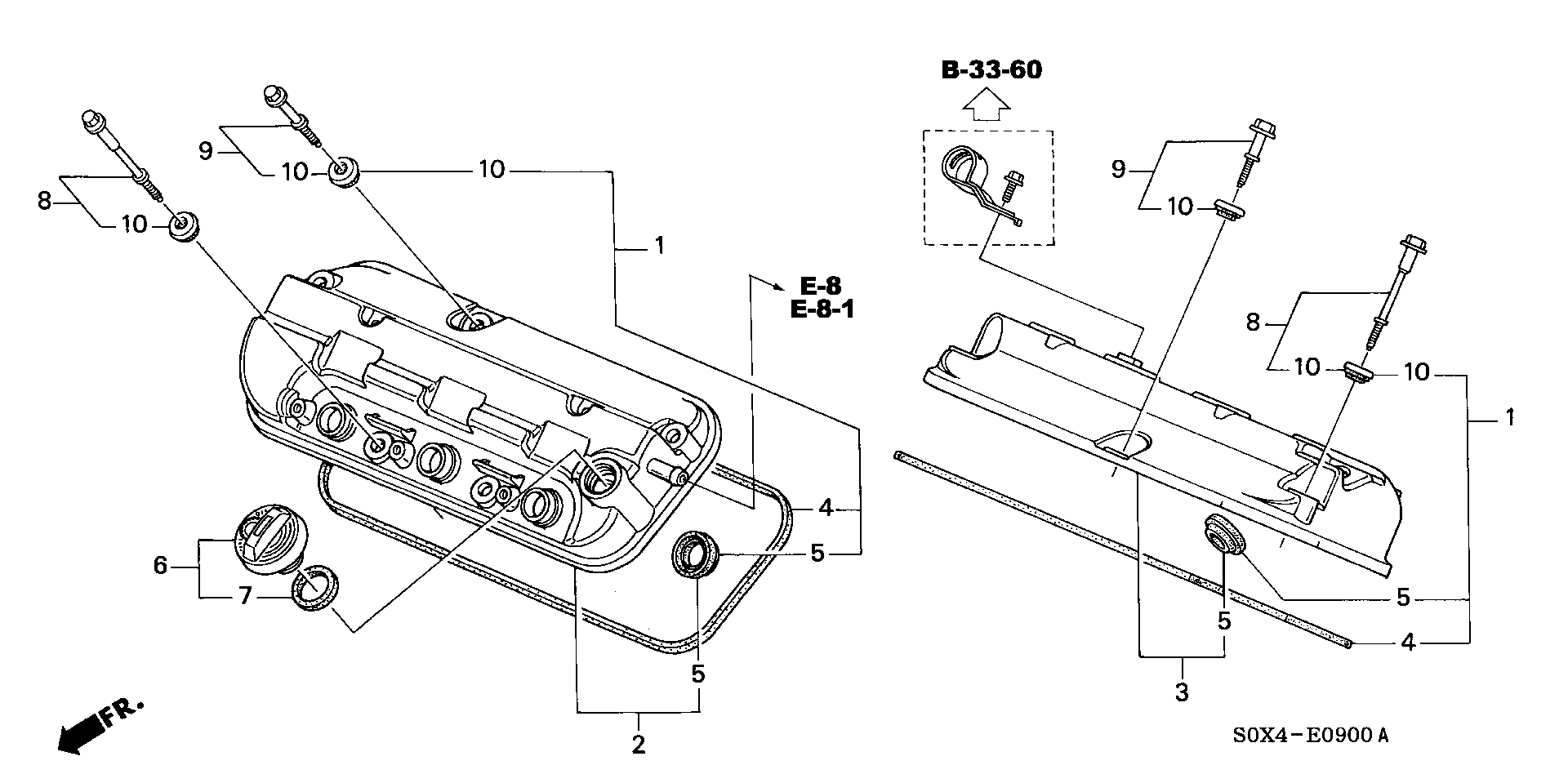 Diagram CYLINDER HEAD COVER for your Honda Odyssey  