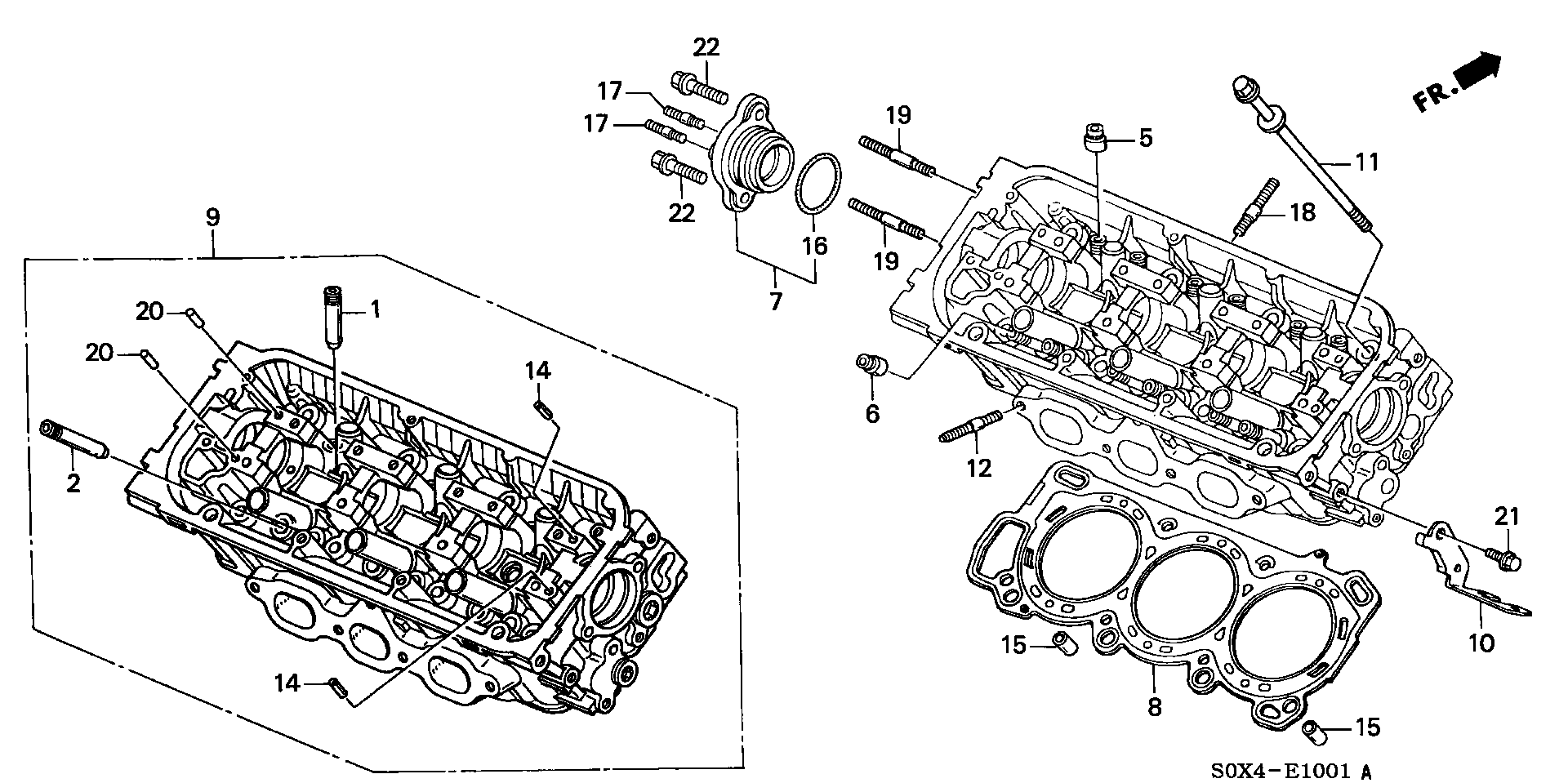 Diagram REAR CYLINDER HEAD for your Honda Odyssey  