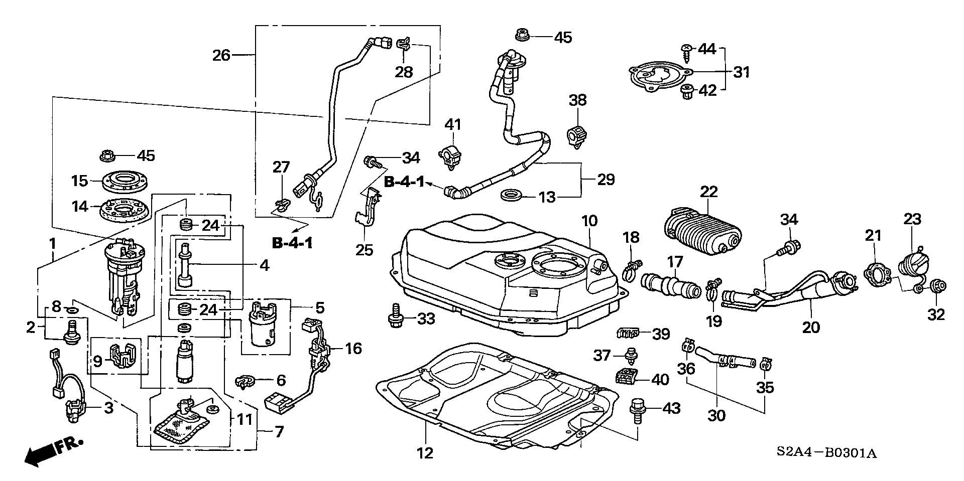 Diagram FUEL TANK ('06-) for your Honda