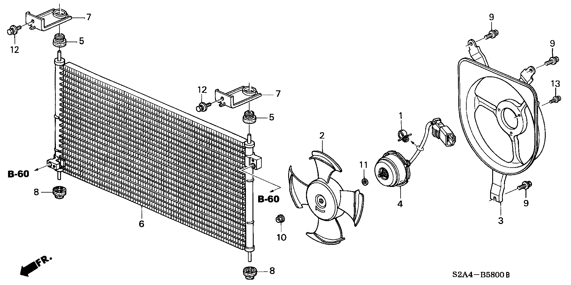 Diagram CONDENSER for your Honda