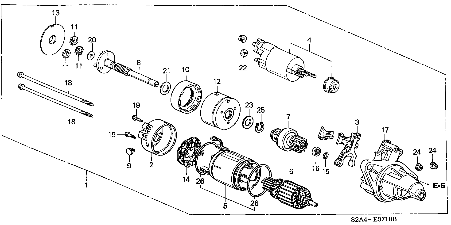 Diagram STARTER MOTOR (DENSO) for your 2003 Honda S2000   