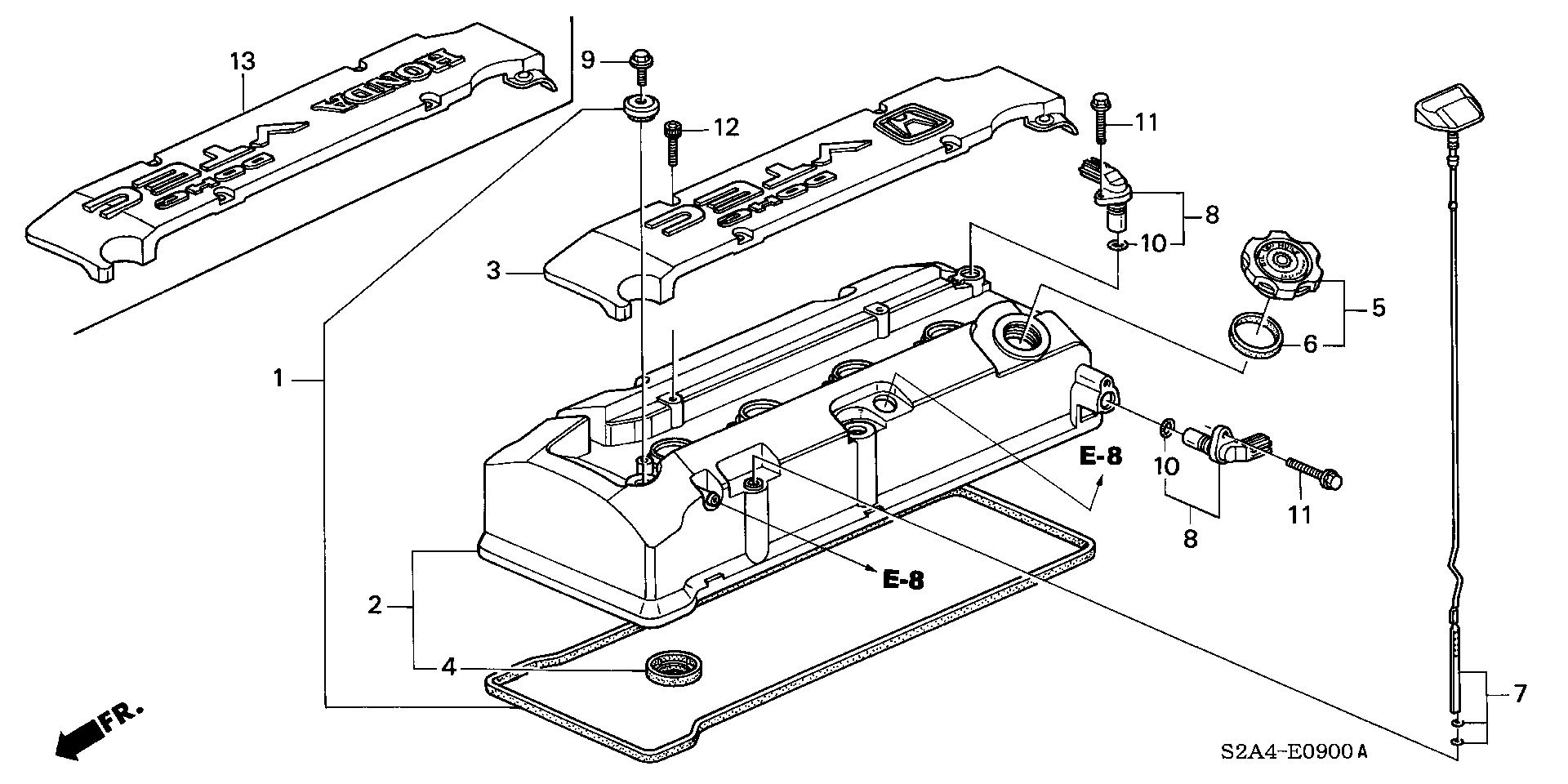 Diagram CYLINDER HEAD COVER for your Honda S2000  