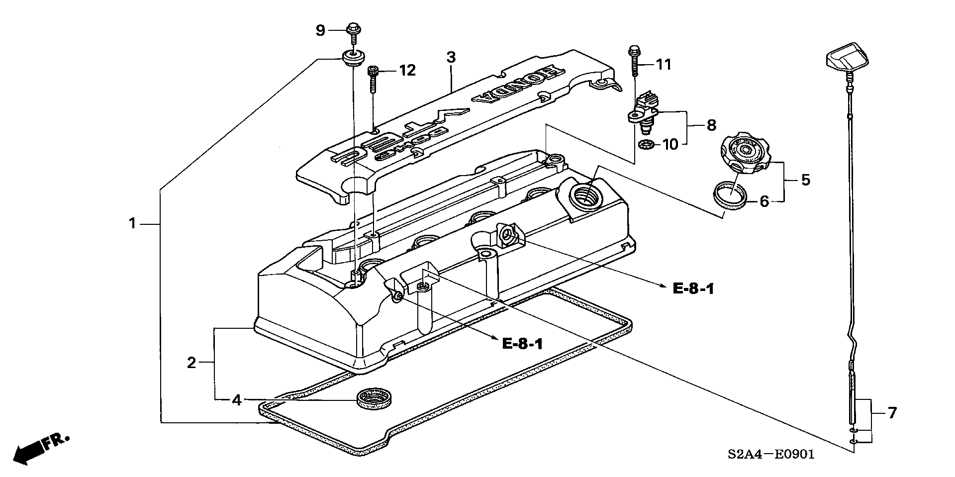 Diagram CYLINDER HEAD COVER ('06-) for your Honda S2000  