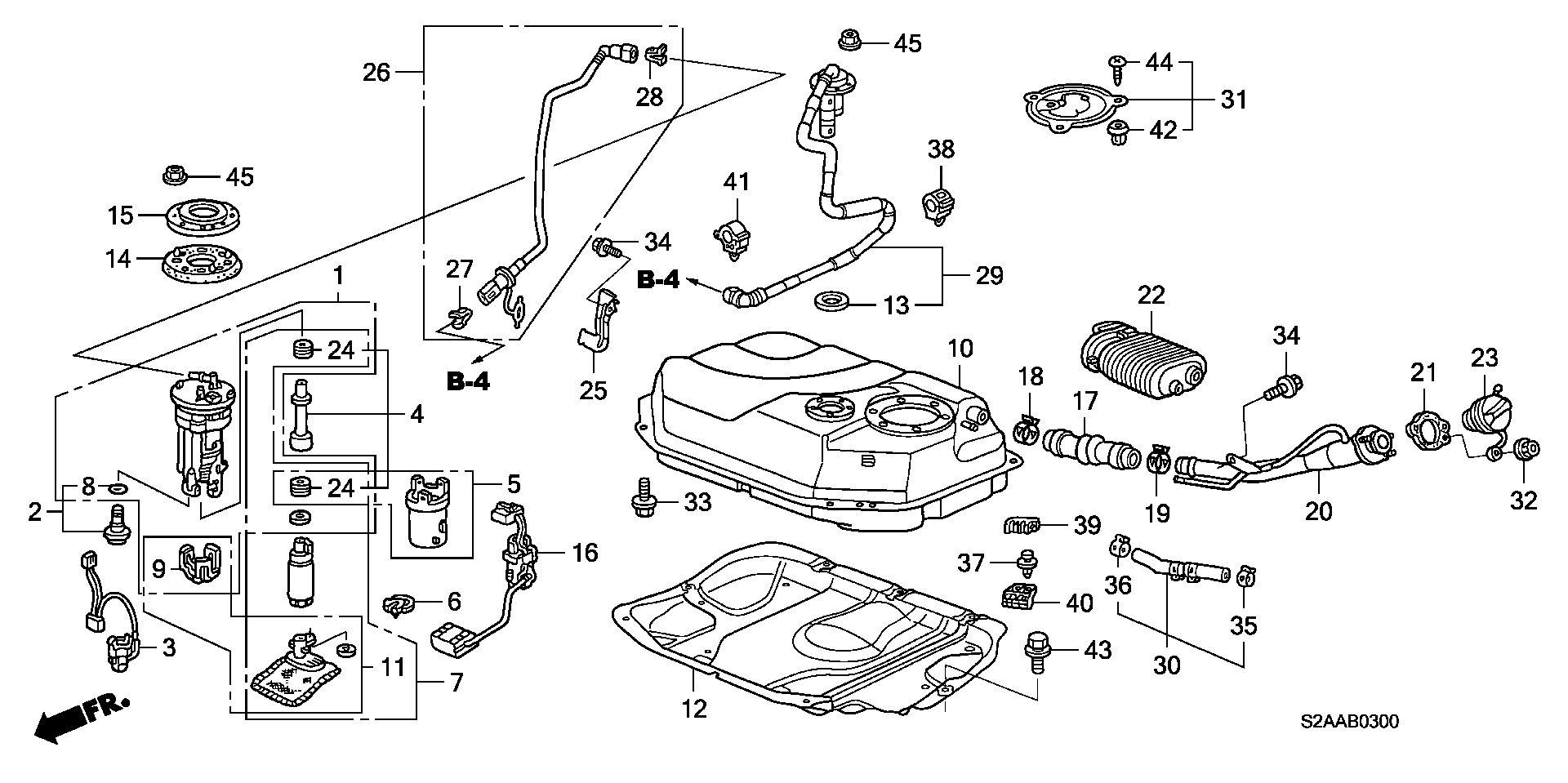 Diagram FUEL TANK for your Honda