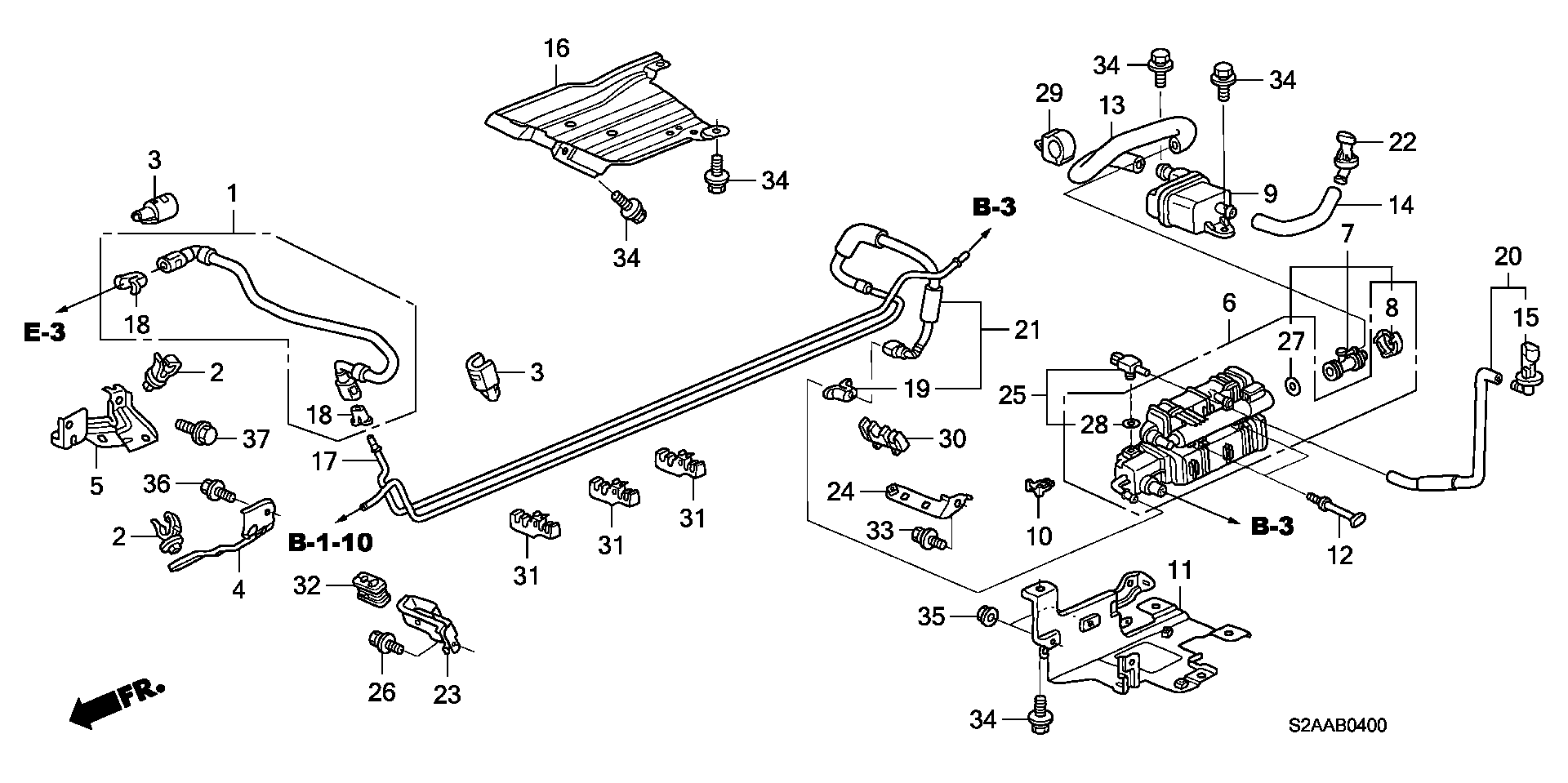 Diagram FUEL PIPE for your Honda S2000  