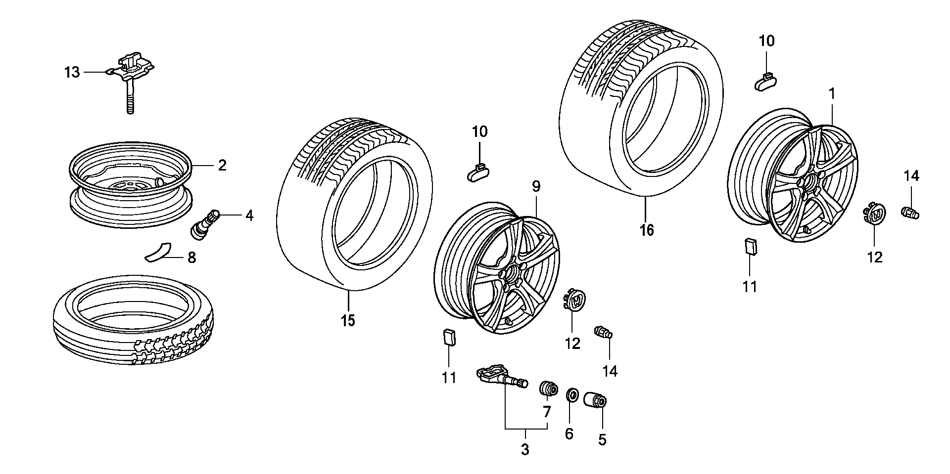 Diagram WHEEL DISK (KA) for your Honda S2000  