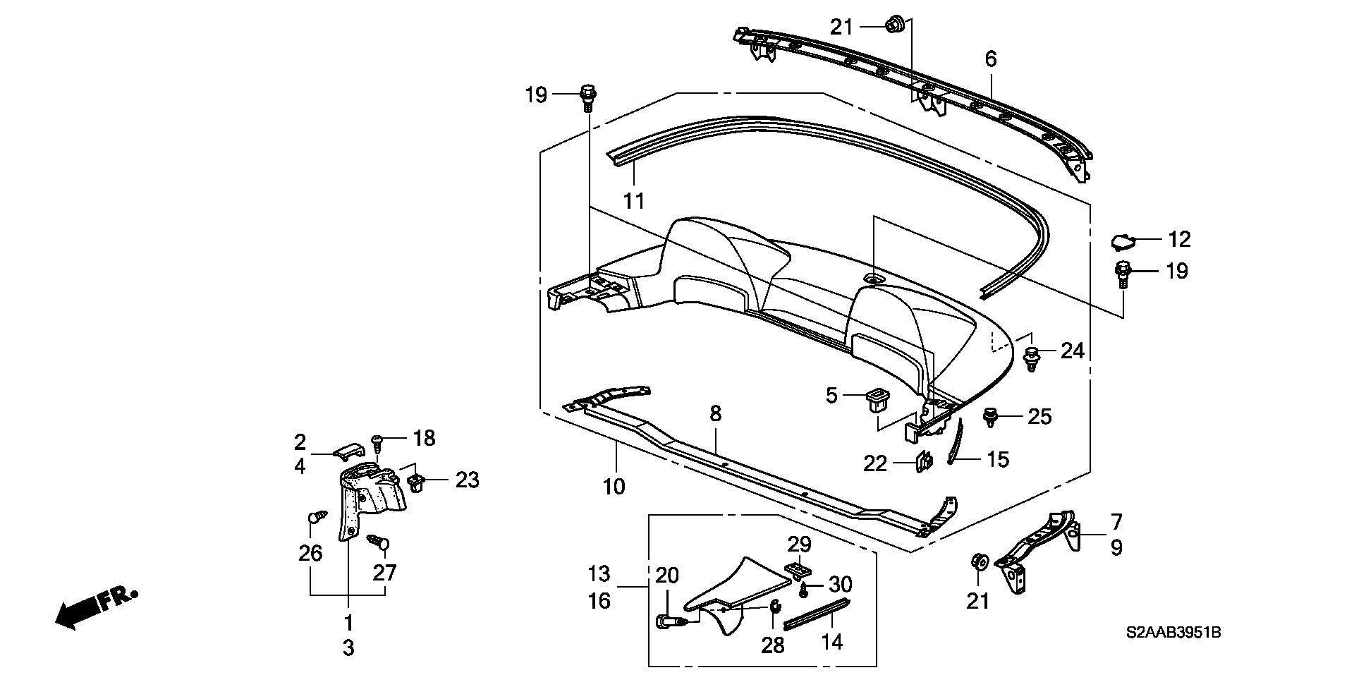 Diagram REAR COVER for your Honda