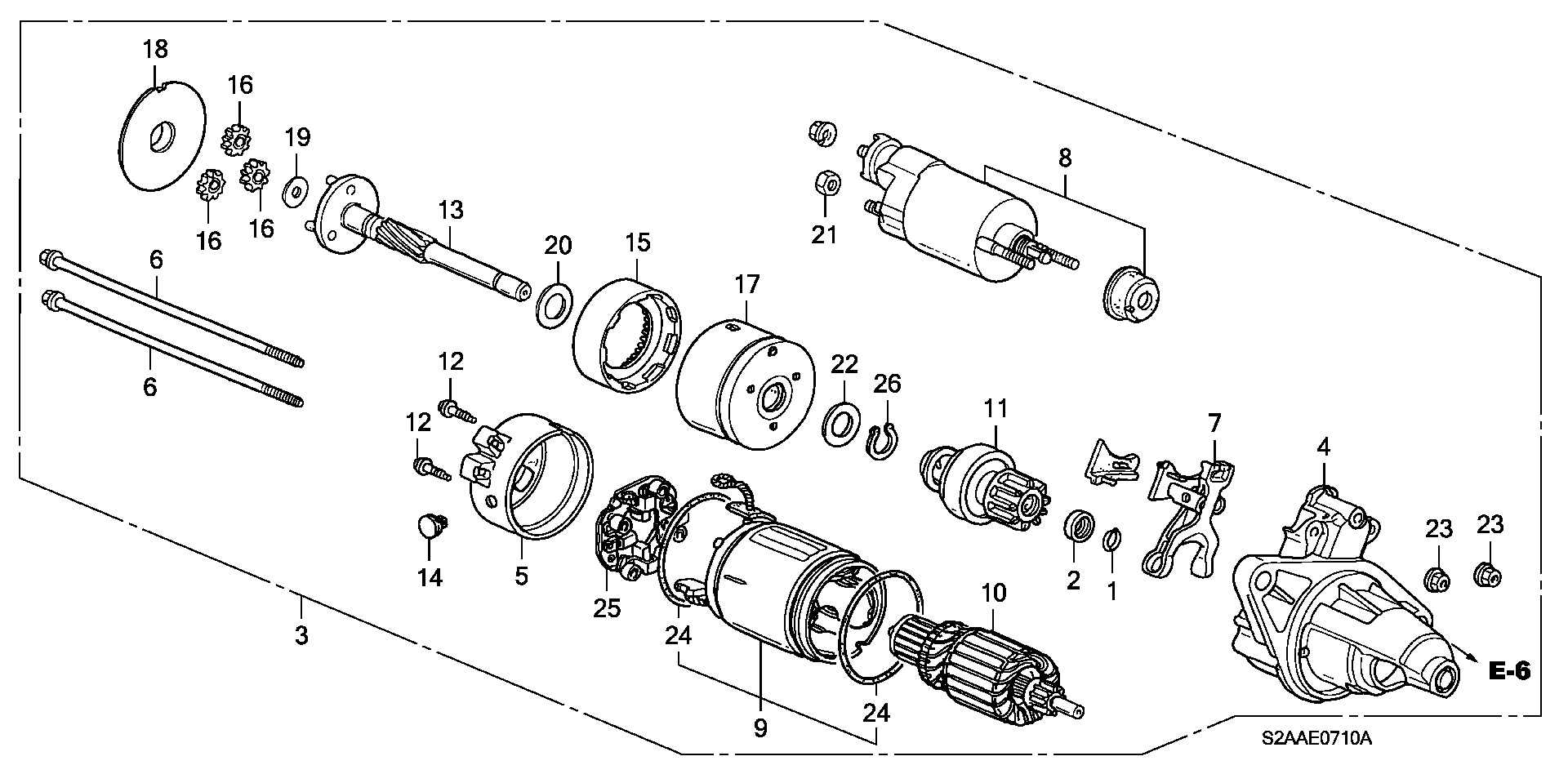 Diagram STARTER MOTOR (DENSO) for your Honda S2000  