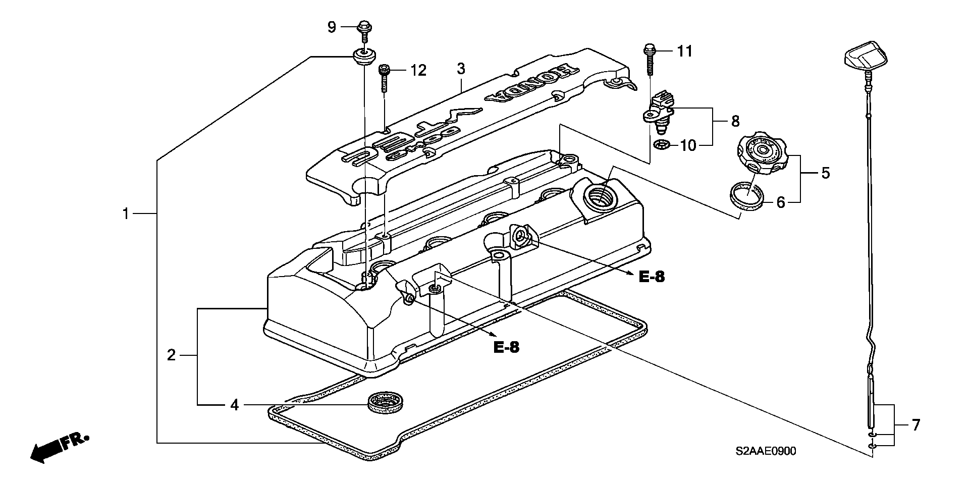 Diagram CYLINDER HEAD COVER for your Honda S2000  