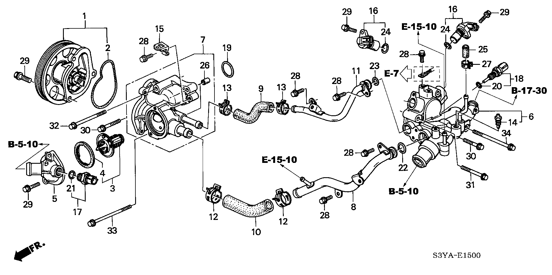 Diagram WATER PUMP@SENSOR for your 1981 Honda Civic Hatchback   