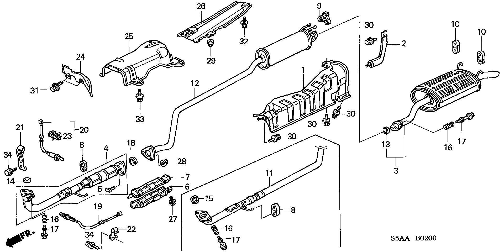 Full size assembly image of EXHAUST PIPE@MUFFLER (1/1)