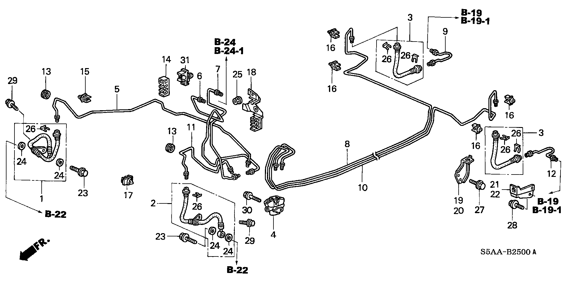 Diagram BRAKE LINES for your Honda