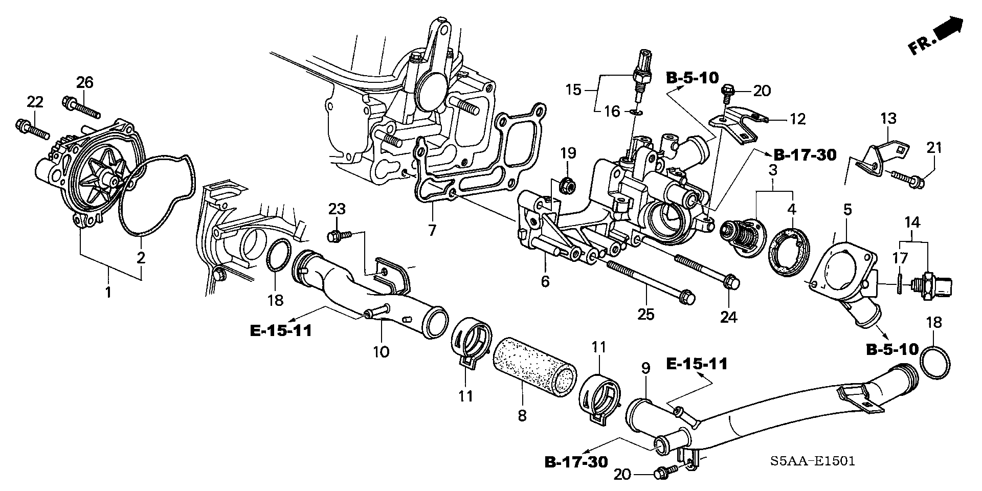 Diagram WATER PUMP@SENSOR (2) for your 1980 Honda Civic Hatchback   