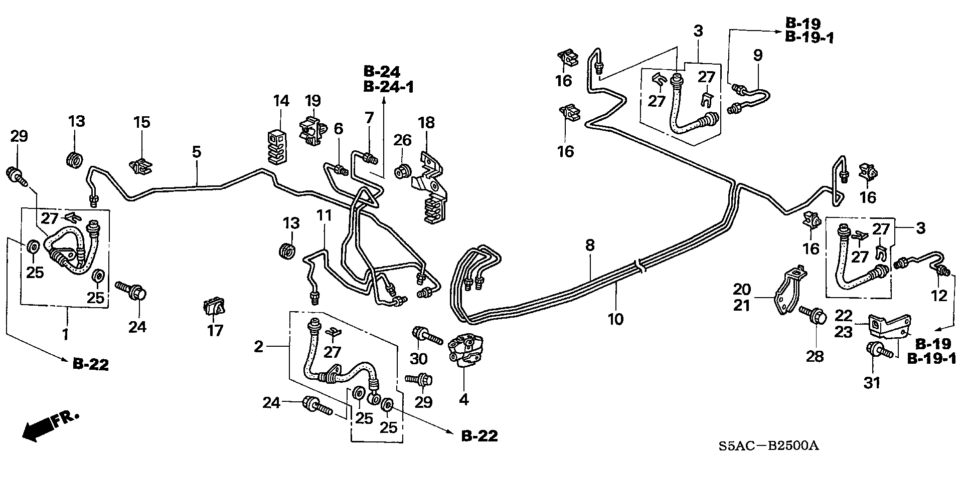 Diagram BRAKE LINES for your Honda