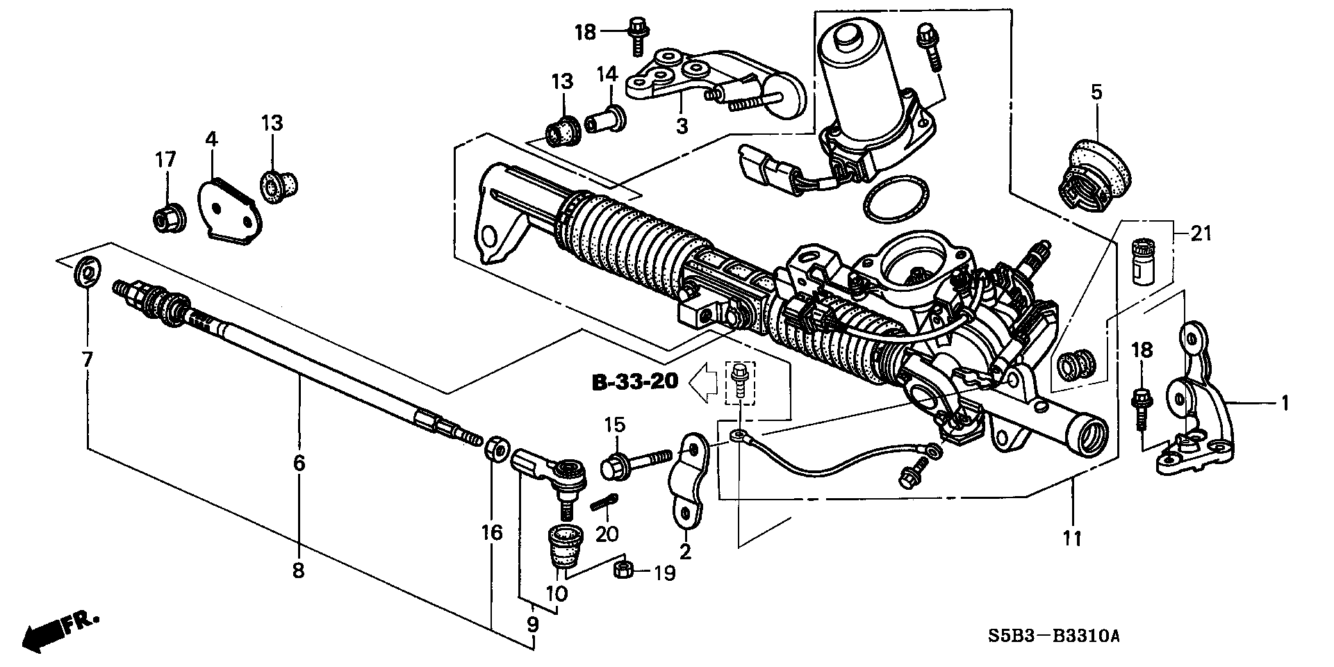 Diagram P.S. GEAR BOX (EPS) for your 1980 Honda Civic Hatchback   