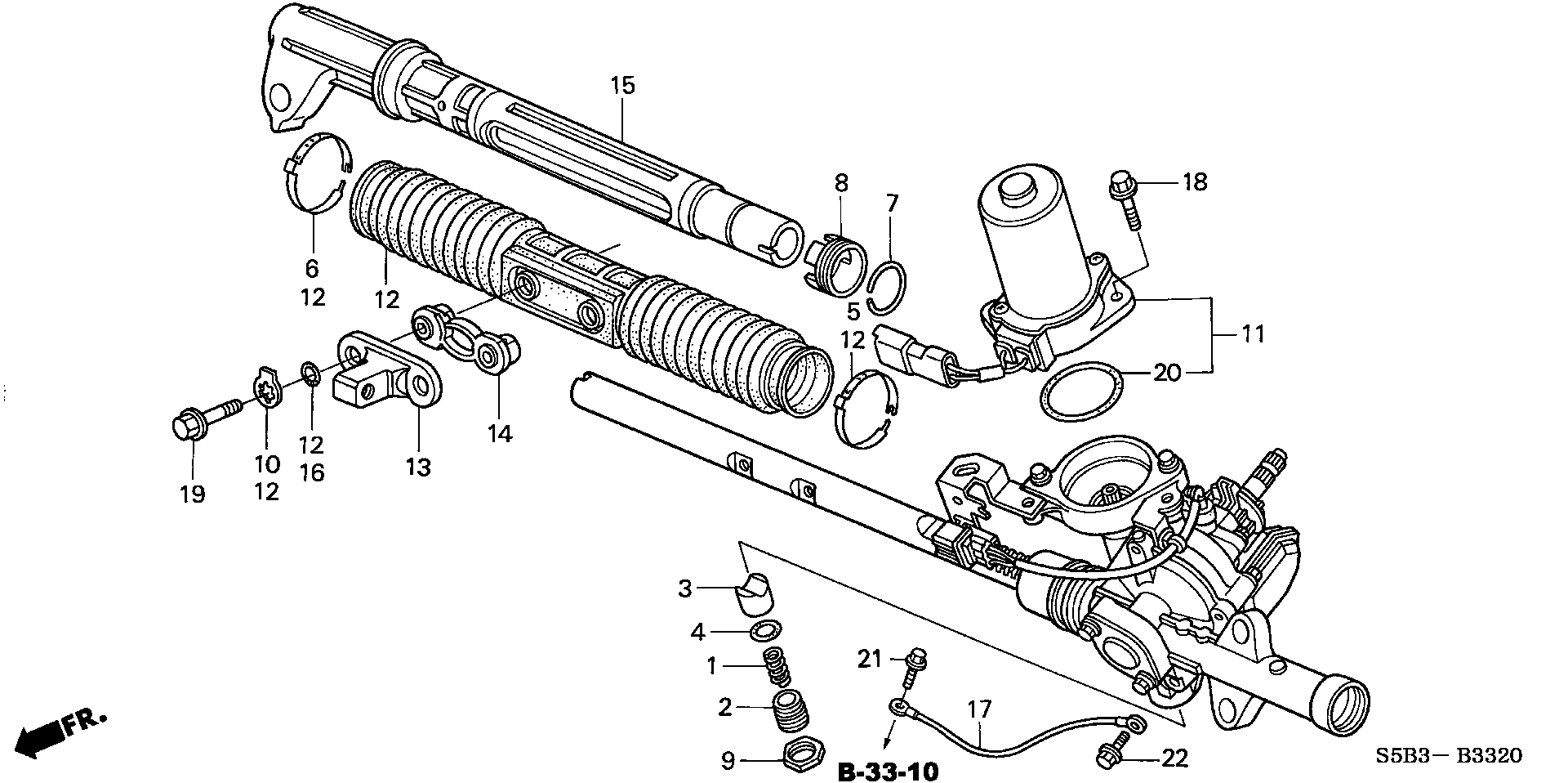 Diagram P.S. GEAR BOX COMPONENTS (EPS) for your 2008 Honda Accord   