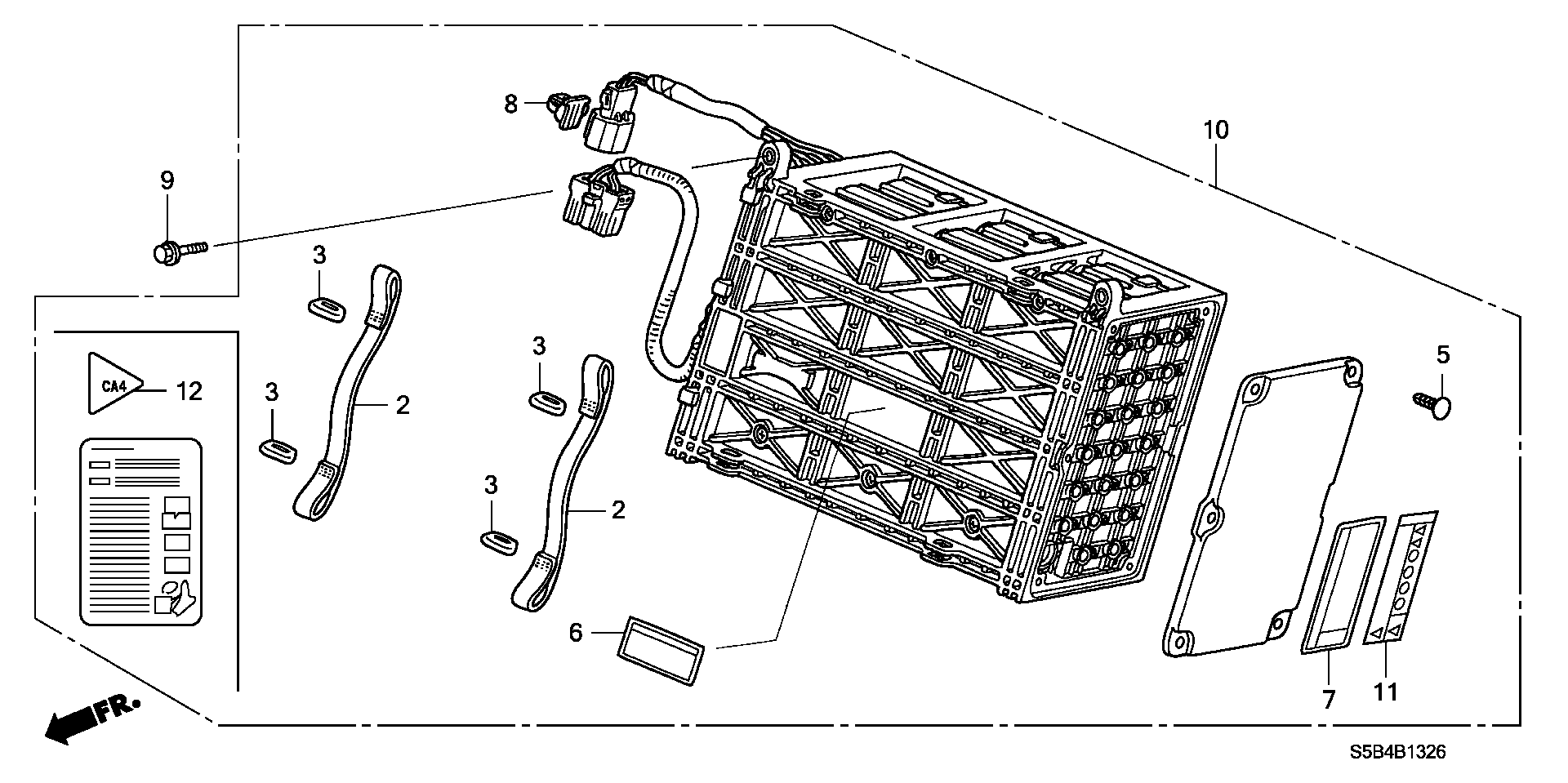 Diagram IMA BATTERY for your 2013 Honda Civic   