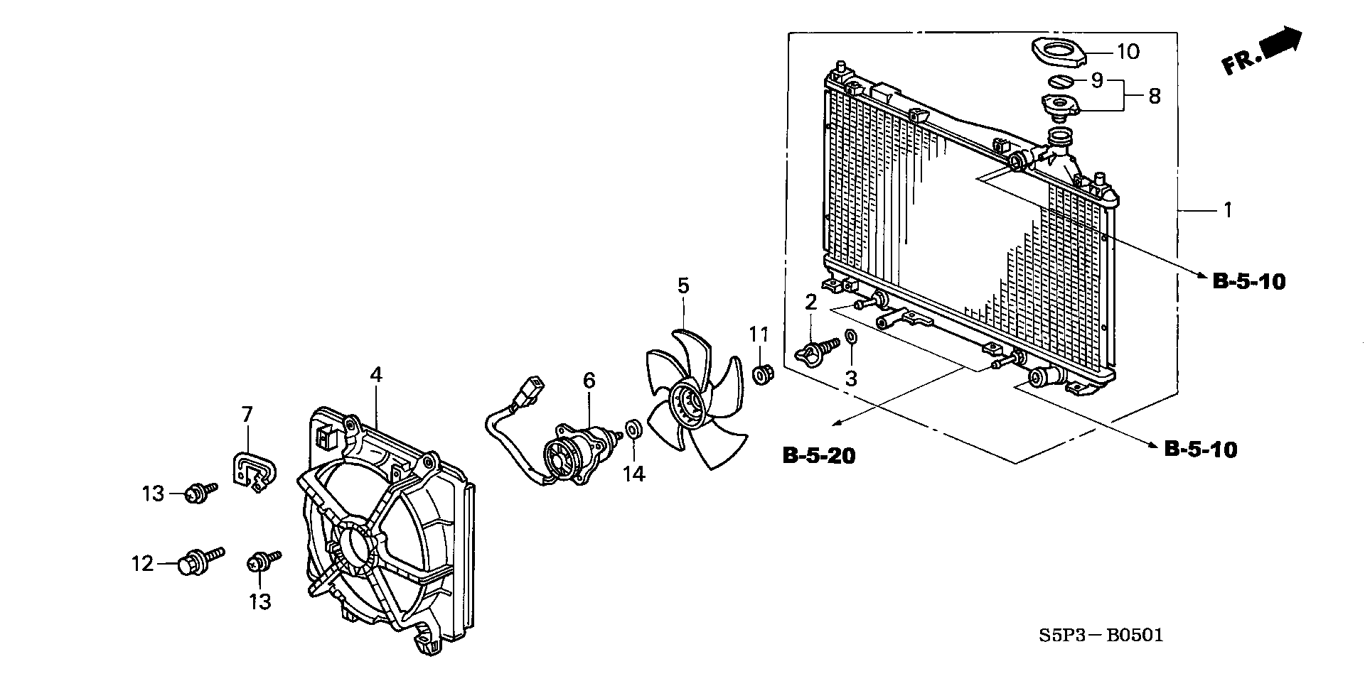 Diagram RADIATOR (TOYO) for your 2015 Honda Accord   