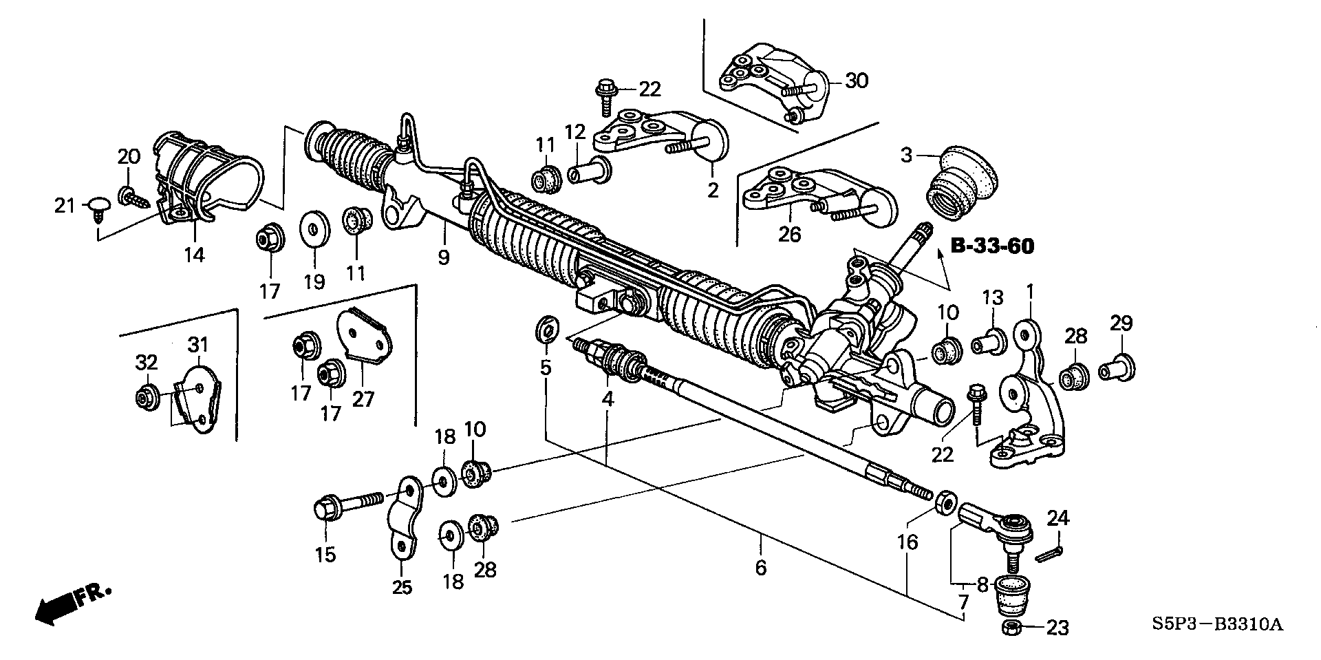 Diagram P.S. GEAR BOX for your 1980 Honda Civic Hatchback   