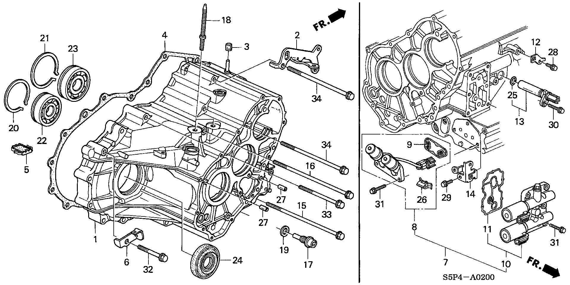 Full size assembly image of TRANSMISSION CASE (1/1)