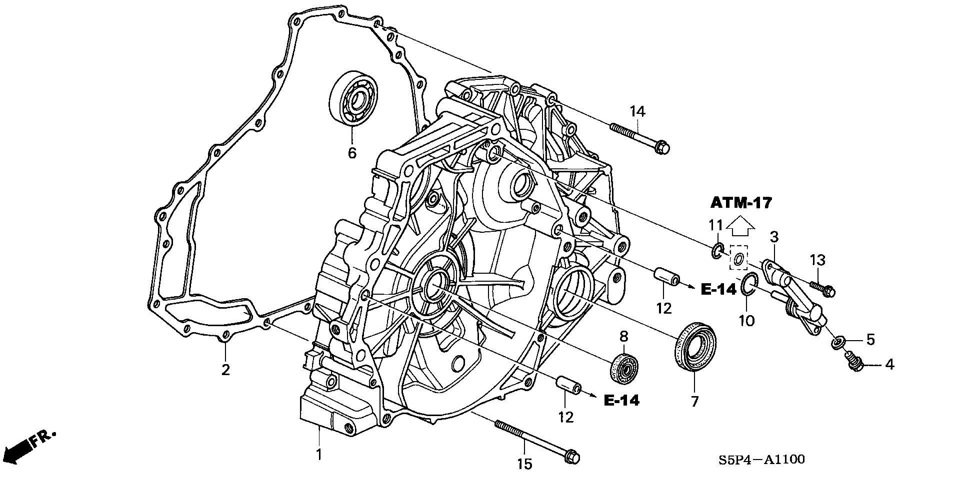 Full size assembly image of FLYWHEEL CASE (CVT) (1/1)