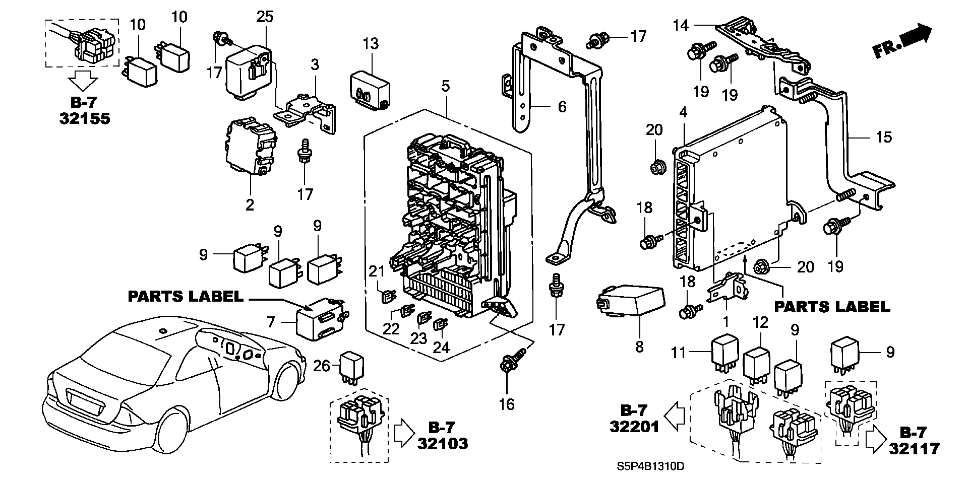 Full size assembly image of CONTROL UNIT (CABIN) (1/1)