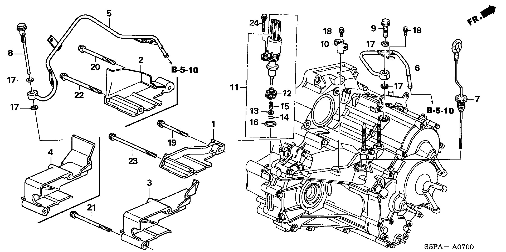 Diagram ATF PIPE@SPEED SENSOR for your 2012 Honda CR-Z HYBRID MT Base 